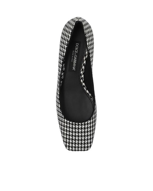 Dolce & Gabbana Multicolor Houndstooth Square-Toe Pumps