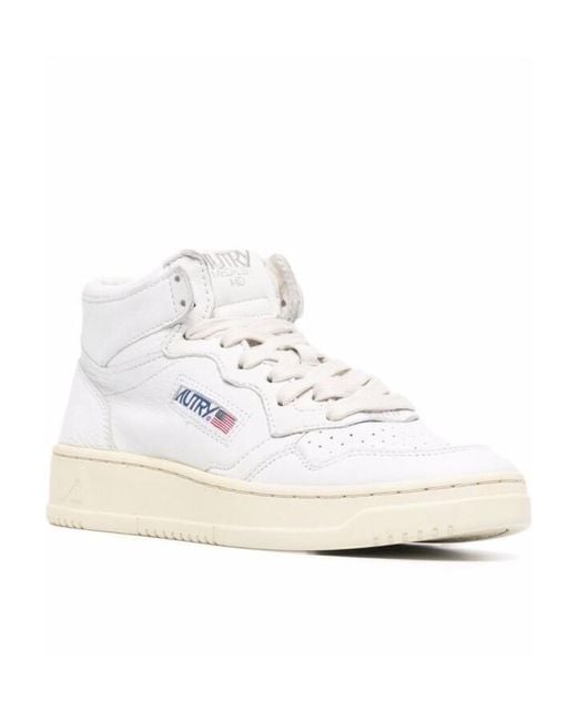 Autry White High-Top Sneakers