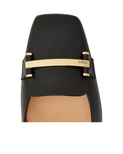 Tod's Brown Logo Engraved Pumps