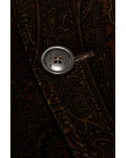 Etro Black Single-Breasted Jacket for men