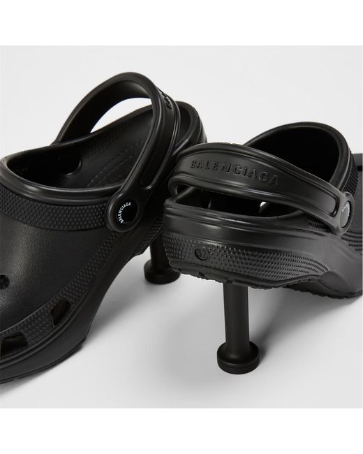 Balenciaga Black Adjustable Ankle Strap High-Heeled Sandals
