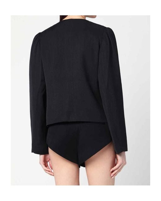 NAMACHEKO Black Collarless Jacket