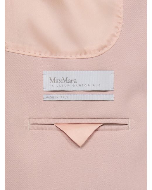 Max Mara Pink Egrege Double-Breasted Blazer