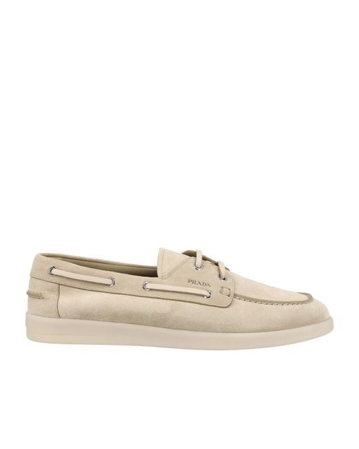 Prada White Allacciate Lace-Up Shoes for men