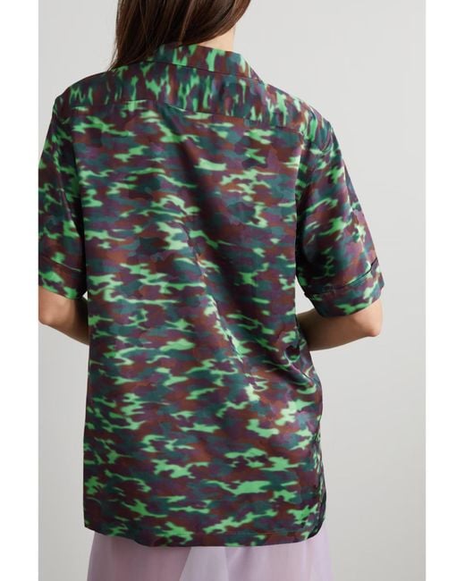 Dries Van Noten Green Printed Shirt