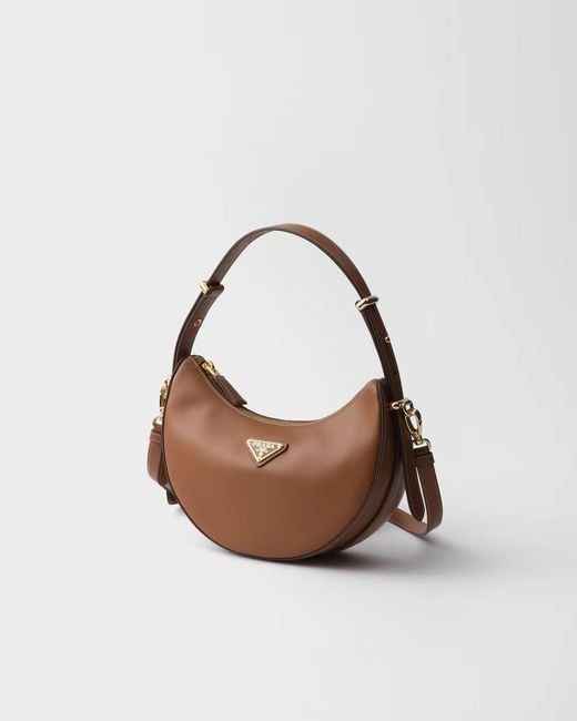Prada Brown Arquè Zipped Mini Shoulder Bag