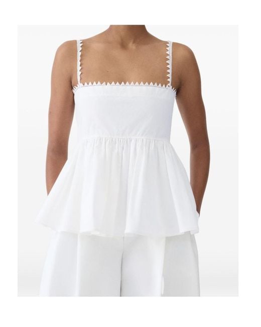 Jacquemus White The Traversin Sleeveless Top