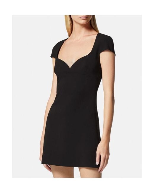 Versace Black V-Neck Mini Dress