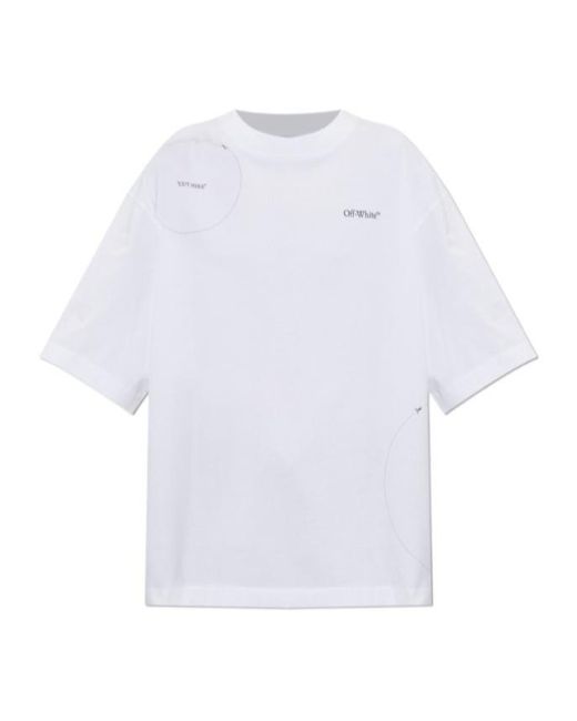 Off-White c/o Virgil Abloh White Cut Here T-Shirt for men