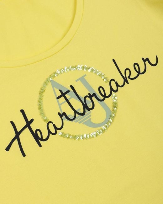 Armani Jeans Yellow Item O-Neck Short-Sleeved T-Shirt