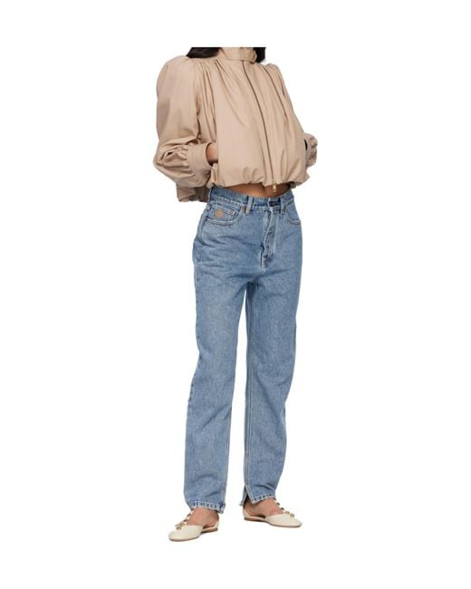 Chloé Natural Boule Gathered Jacket