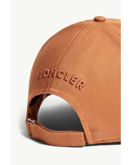 Moncler Brown Logo Patch Baseball Cap for men