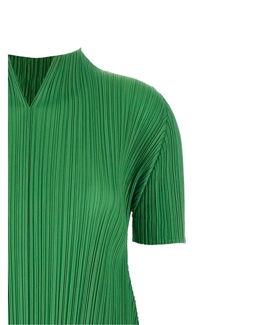 Pleats Please Issey Miyake Green Monthly Colors March Dress