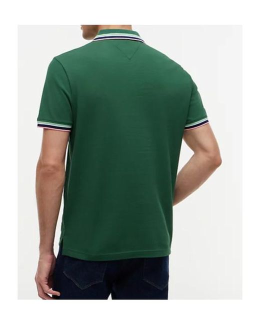 Tommy Hilfiger Green Regular Fit Tipped Polo Shirt for men