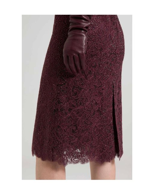 Ermanno Scervino Purple Below-The-Knee Sheath Dress