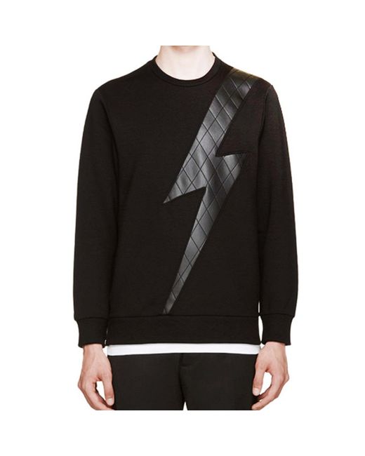 Neil Barrett Black Round-Neck Sweater for men