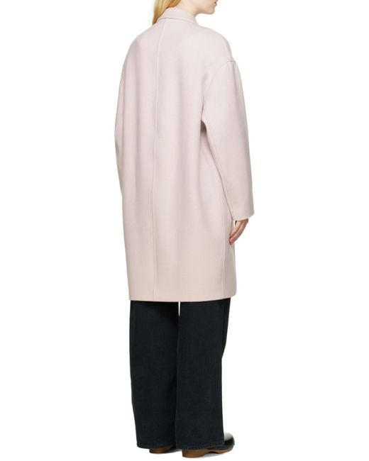 Isabel Marant White Double-Breasted Long-Sleeved Coat