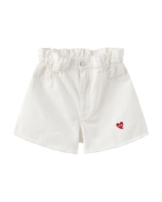 Marissa Chiara White Belt Loop Shorts