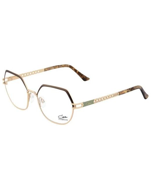 Cazal Metallic Perforated-Detailing Oval-Frame Glasses for men