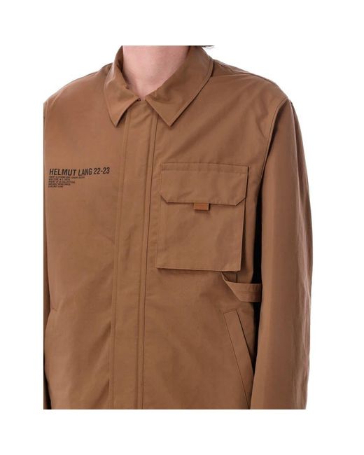 Helmut Lang Brown Long-Sleeved Casual Jacket for men
