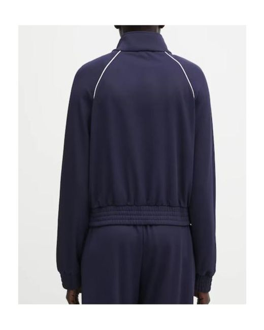 Sporty & Rich Blue Sweatshirt Serif Logo Retro Track