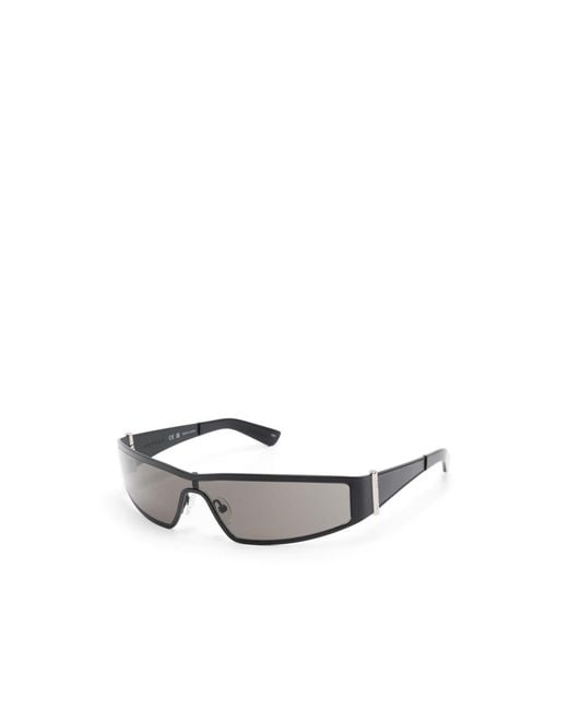 McQueen White Eyewear Rectangular Frame Sunglasses