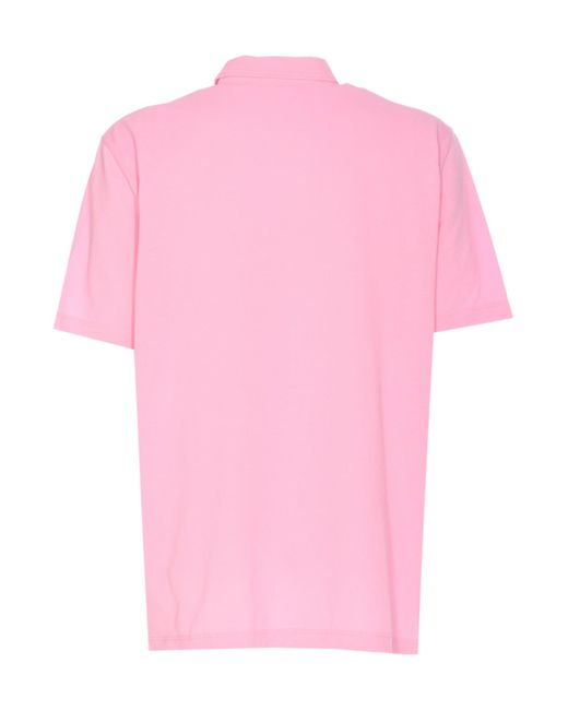 Bottega Veneta Pink Fine Jersey Polo Shirt for men