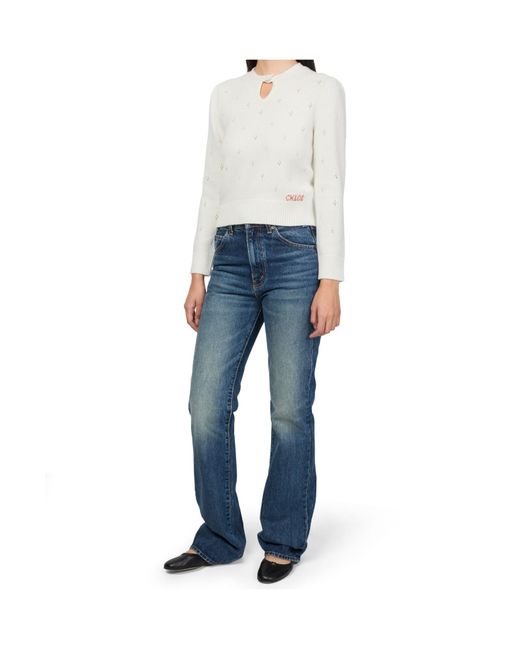 Chloé White Round Neck Sweater