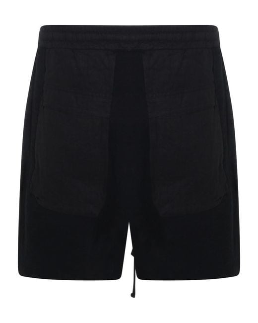 Thom Krom Black Drawstring Relaxed Shorts for men