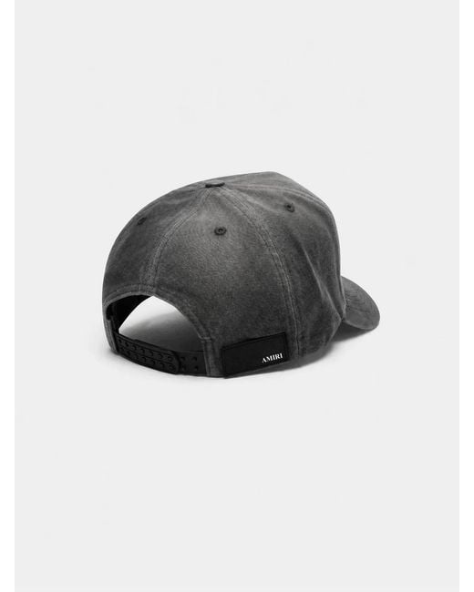 Amiri Black Monogram Logo Baseball Cap for men