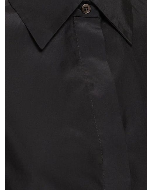 Michael Kors Black Point-Neck Long-Sleeved Shirt