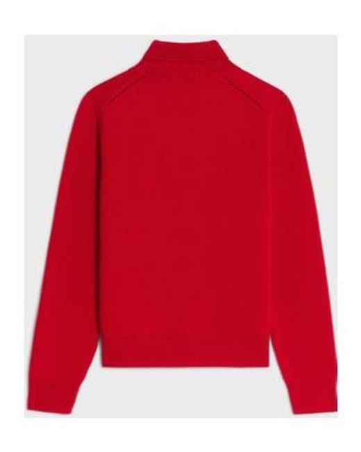 Céline Red Turtleneck Sweater