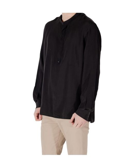 Antony Morato Black Long-Sleeved T-Shirt for men