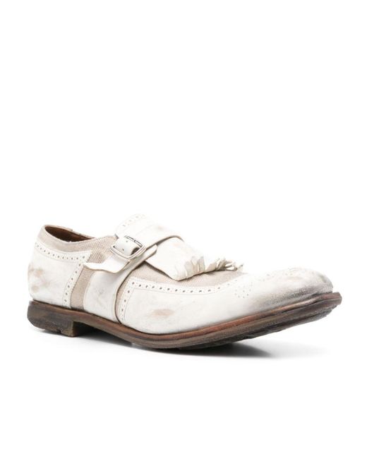 Church's White Buckle Casual Shoes for men