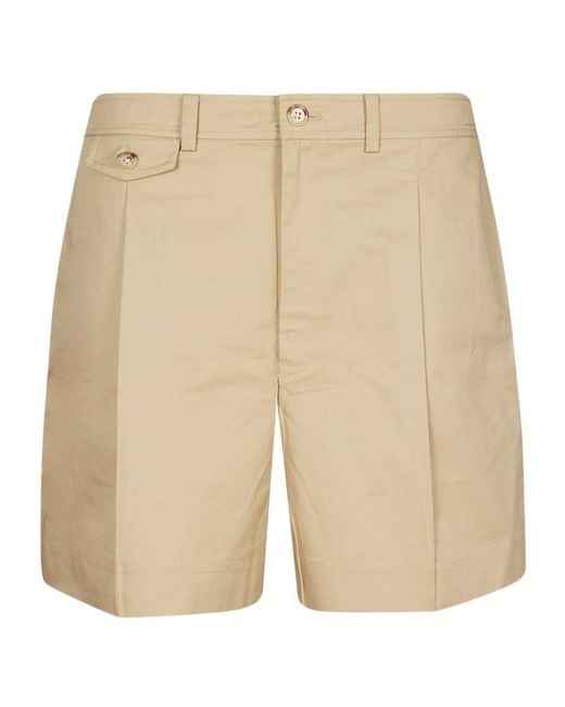 Ralph Lauren Natural Pleated Tailored Shorts
