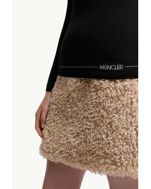 Moncler Black Logo Wool Turtleneck Sweater