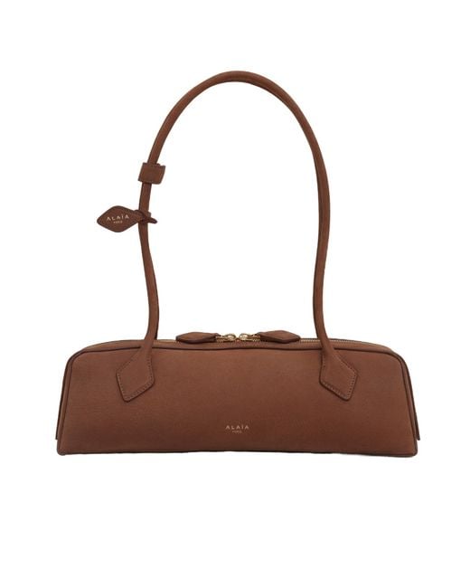 Alaïa Brown Alaïa Le Teckel Medium Shoulder Bag