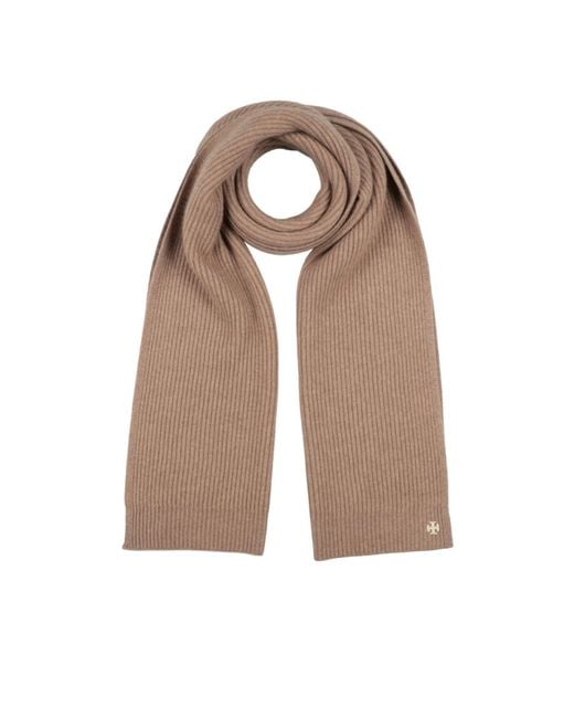 Tory Burch Natural Solid-Color Cashmere Scarf