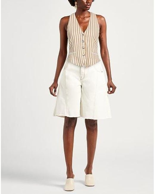 Rag & Bone Natural Striped Sleeveless Halter Top