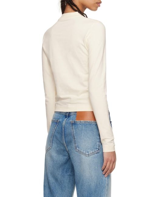 Jacquemus White Le T-Shirt Gros Grain Top