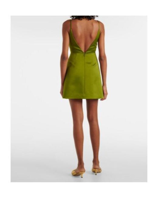 Emilia Wickstead Green Vero Satin Minidress