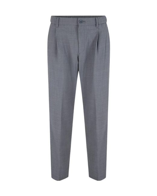 Herno Gray Casual Pants With Belt Loops for men