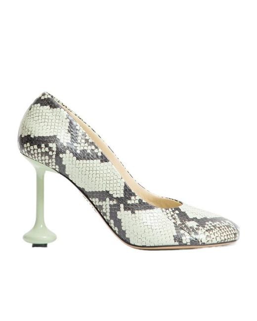 Loewe Metallic Embossed High Heels