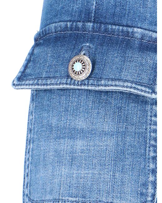 Seafarer Blue Anais Button Pocket Jeans
