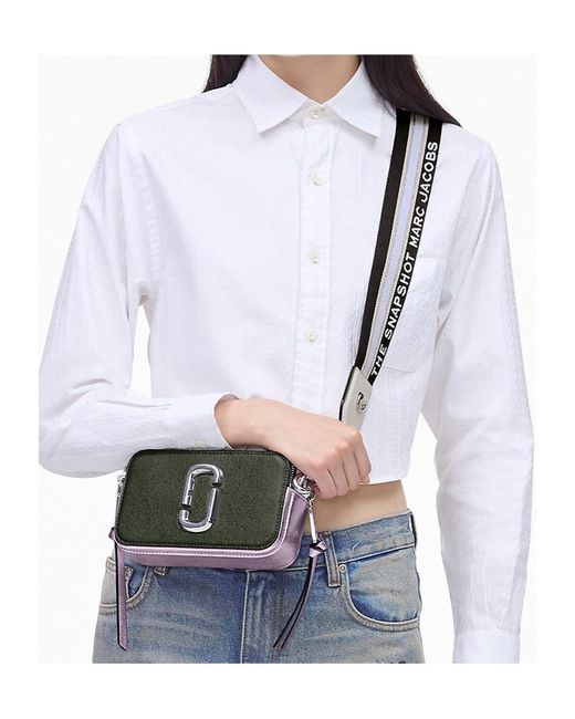 Marc Jacobs Green The Colorblock Snapshot Cross Body Bag