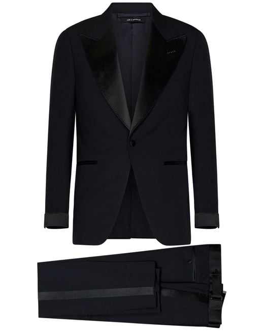 Tom Ford Black Single-Breasted Tailored Suit for men