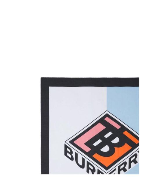 Burberry Blue Logo Scarf