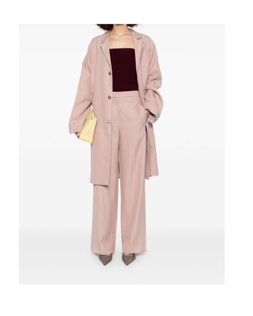 Loulou de Saison Pink Solid Color Trousers