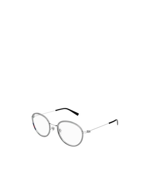 Gucci Metallic Eyewear Round Frame Glasses
