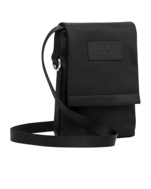 MM6 by Maison Margiela Black Small Nylon Crossbody Bag for men